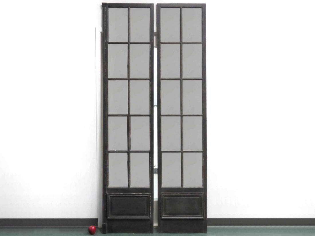 PAIR DECORATOR MIRRORED FRENCH DOORS. HEIGHT 96"; WIDTH (1 of 3)