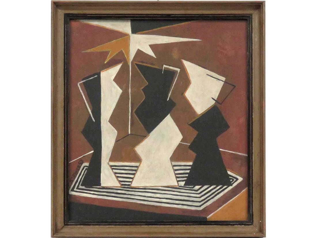 EUROPEAN SCHOOL (20TH CENTURY), OIL ON WOOD PANEL, (1 of 3)