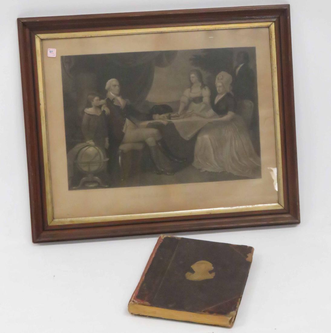 LOT (2) INCLUDING ENGRAVING, "THE WASHINGTON FAMILY", (1 of 3)