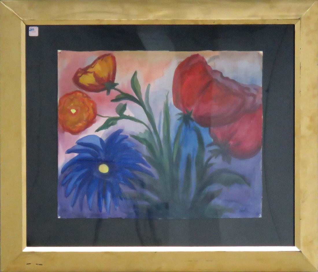 GERMAN SCHOOL (20TH CENTURY), WATERCOLOR, POPPY'S, (1 of 1)