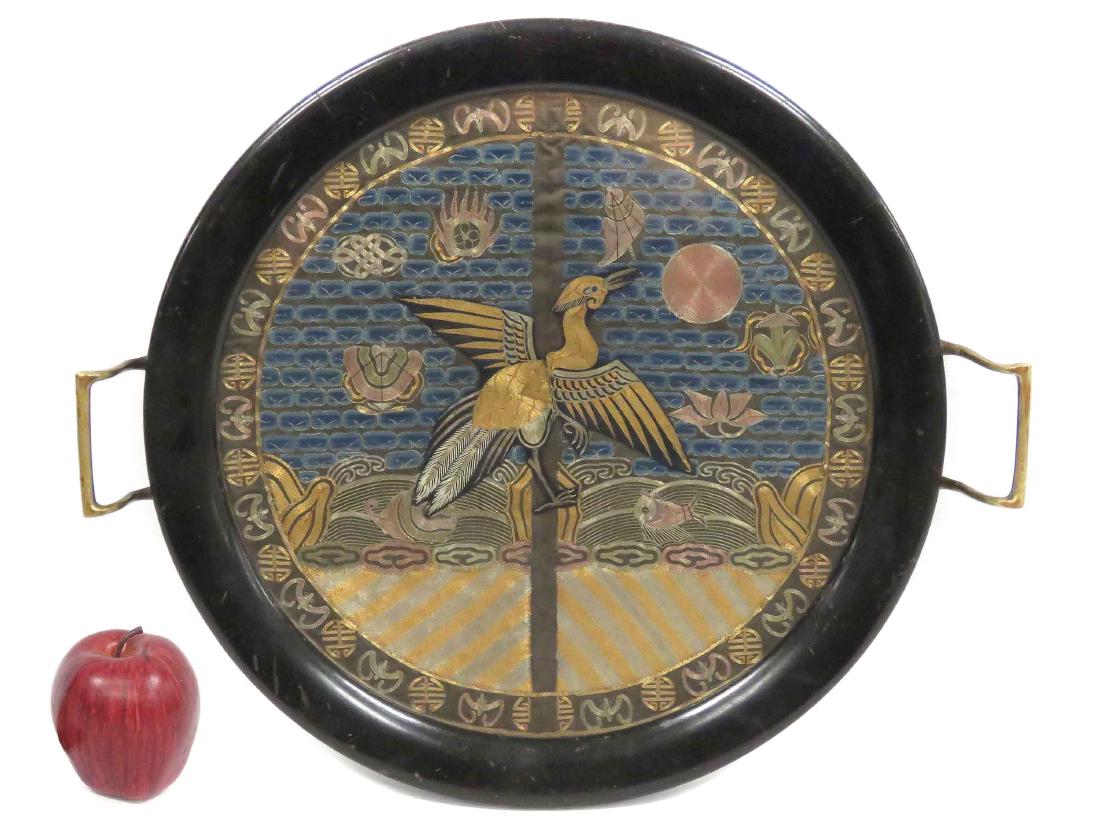 CHINESE EMBROIDERED SILK BADGE OF RANK (CIVIL OFFICIAL (1 of 6)