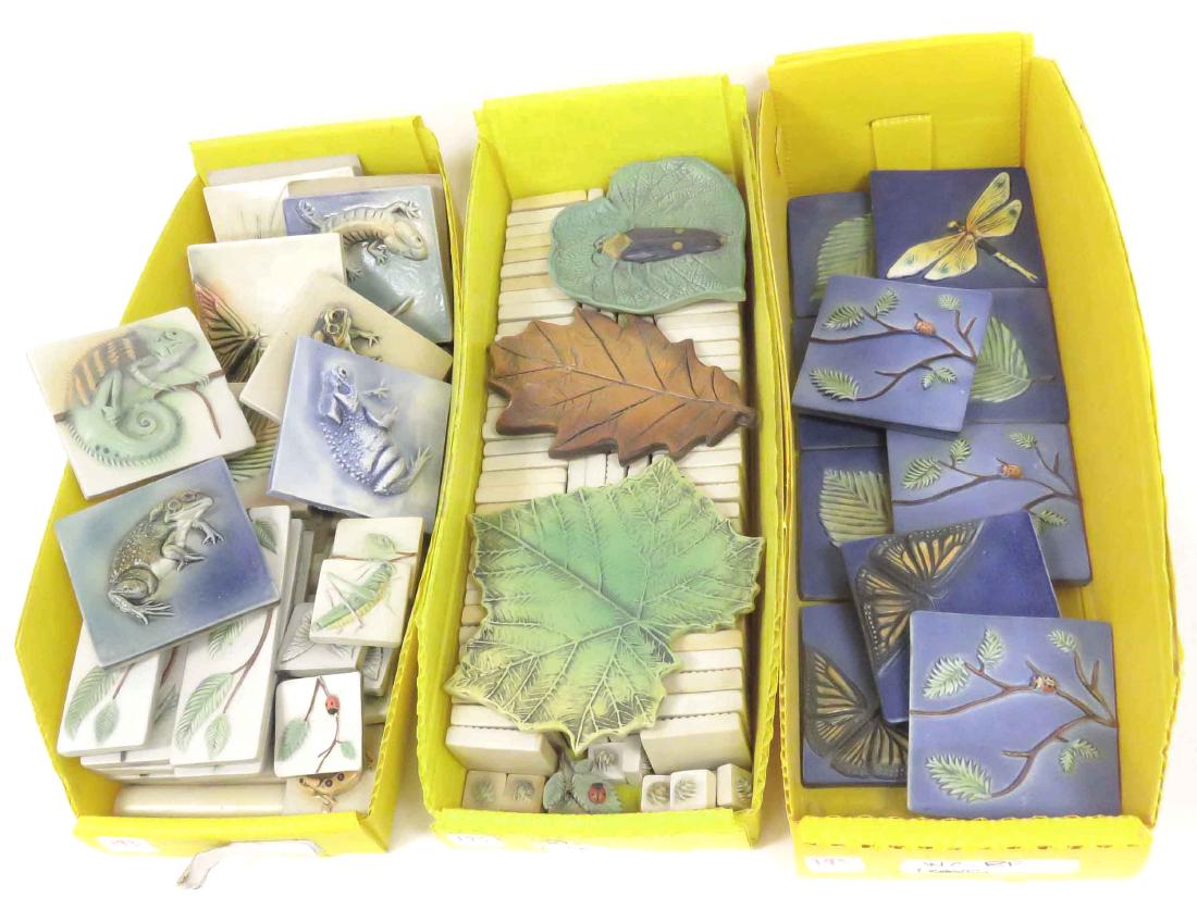(2) BOX LOTS SURVING STUDIOS HIGH RELIEF CERAMIC TILES. (1 of 4)