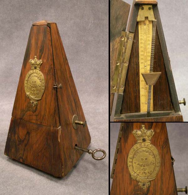 86 VINTAGE ENGLISH ROSEWOOD CLOCKWORK METRONOME