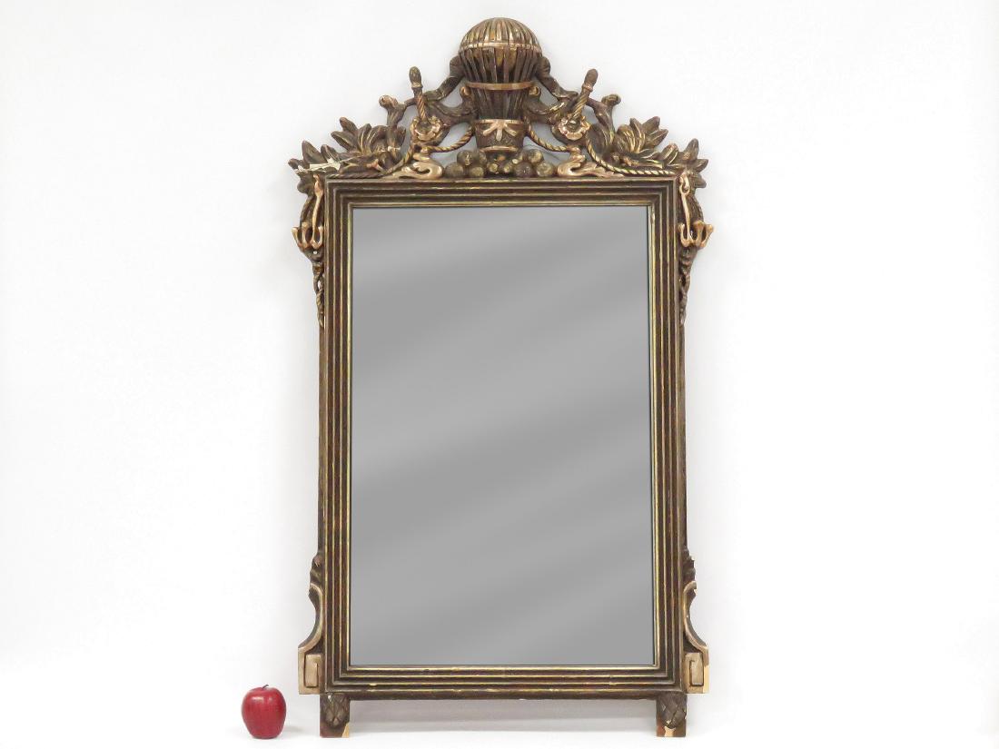 FRENCH CARVED AND GILT FRAMED MIRROR. HEIGHT 50"; WIDTH (1 of 3)