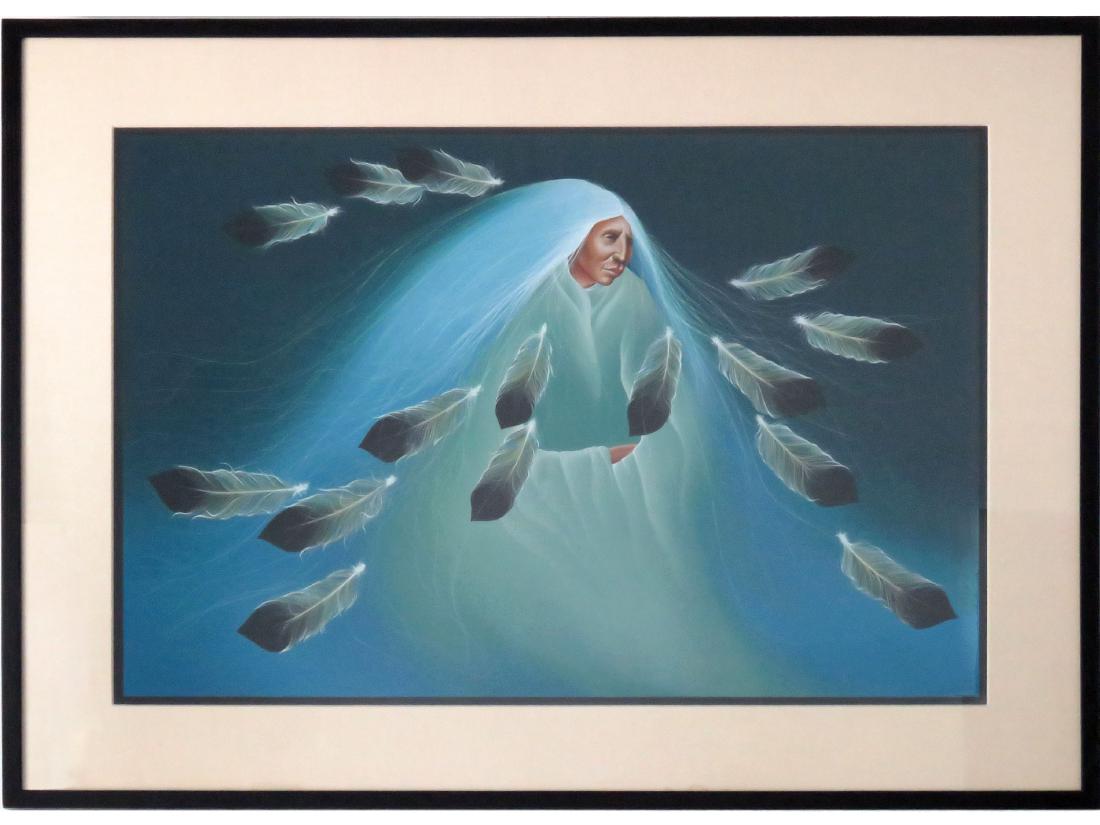 FRANK HOWELL (AMERICAN 1937-1997) MIXED MEDIA ON PAPER, (1 of 2)