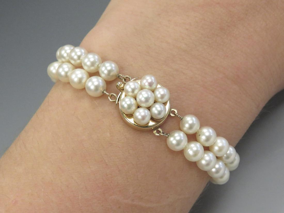 14K YELLOW GOLD AND DOUBLE STRAND 5.27-6.63MM CULTURED (1 of 2)