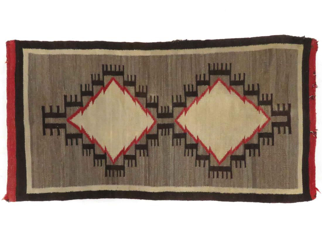 VINTAGE SW NATIVE AMERICAN RUG. 29 X 54" (1 of 3)