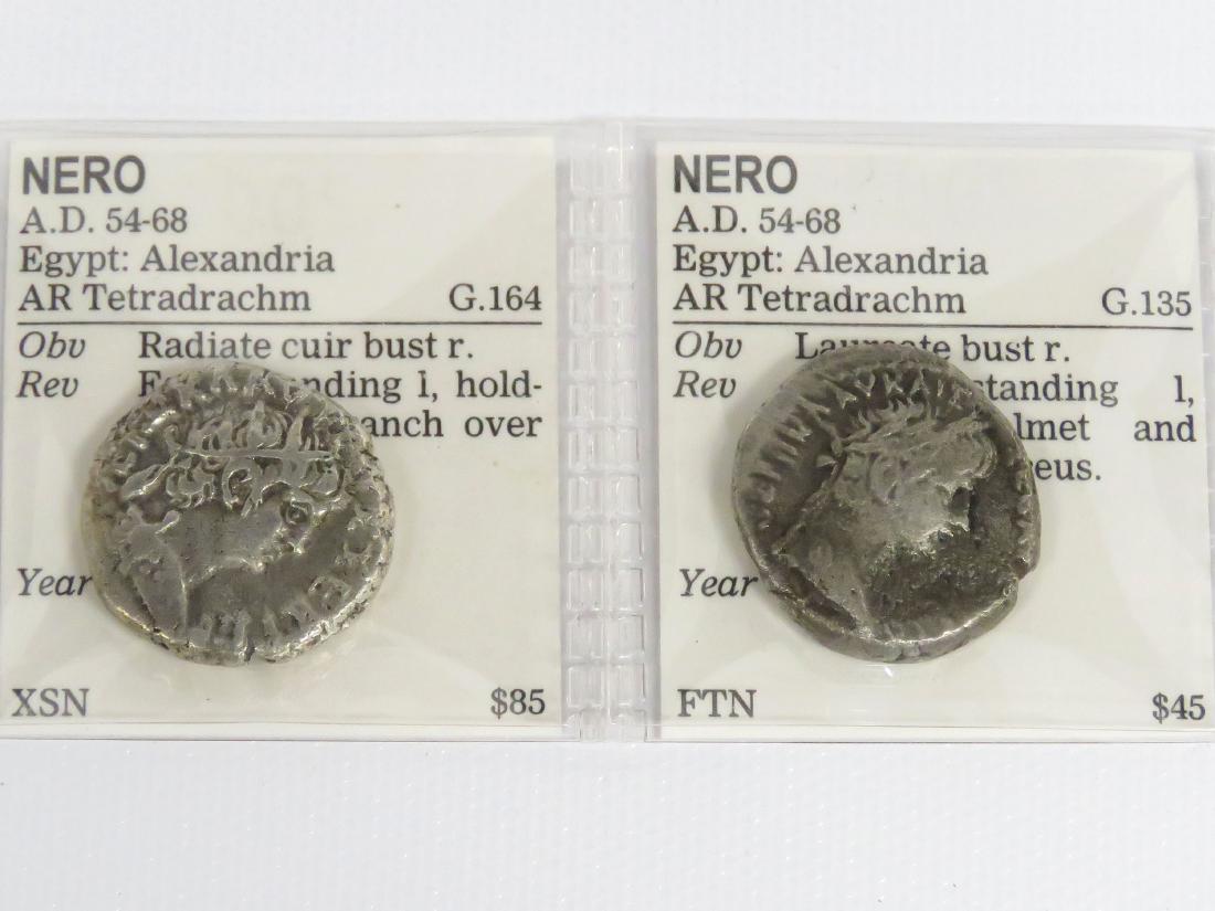 LOT (2) IMPERIAL ROMAN SILVER COINS (AD 54-68) (1 of 1)