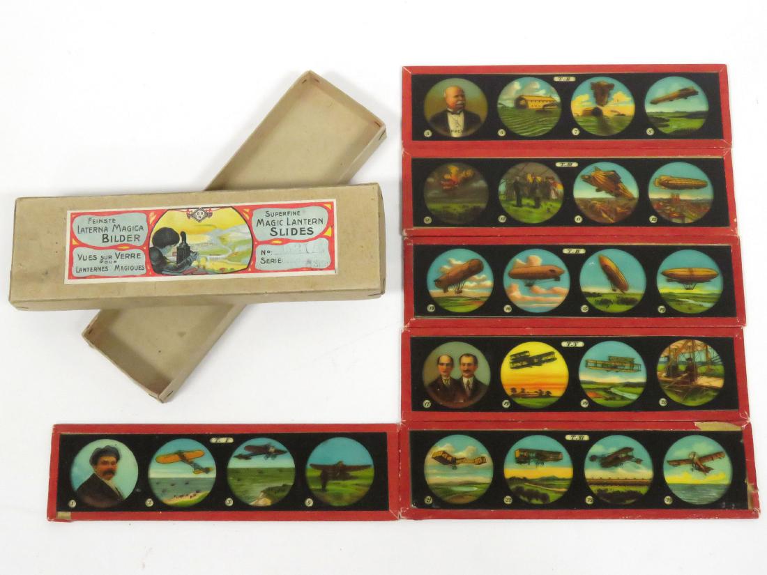SET (6) COLORED MAGIC LANTERN SLIDES INCLUDING (1 of 1)
