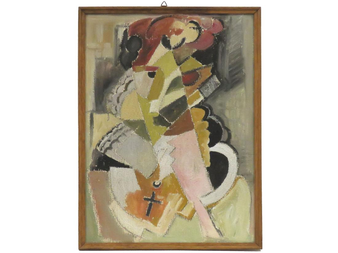 FRENCH SCHOOL (20TH CENTURY), OIL ON TEXTURED STOCK (1 of 2)