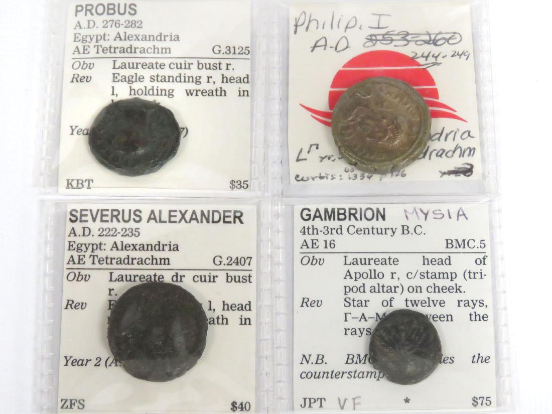 LOT (4) ANCIENT GREEK/ROMAN BRONZE COINS INCLUDING (1 of 1)