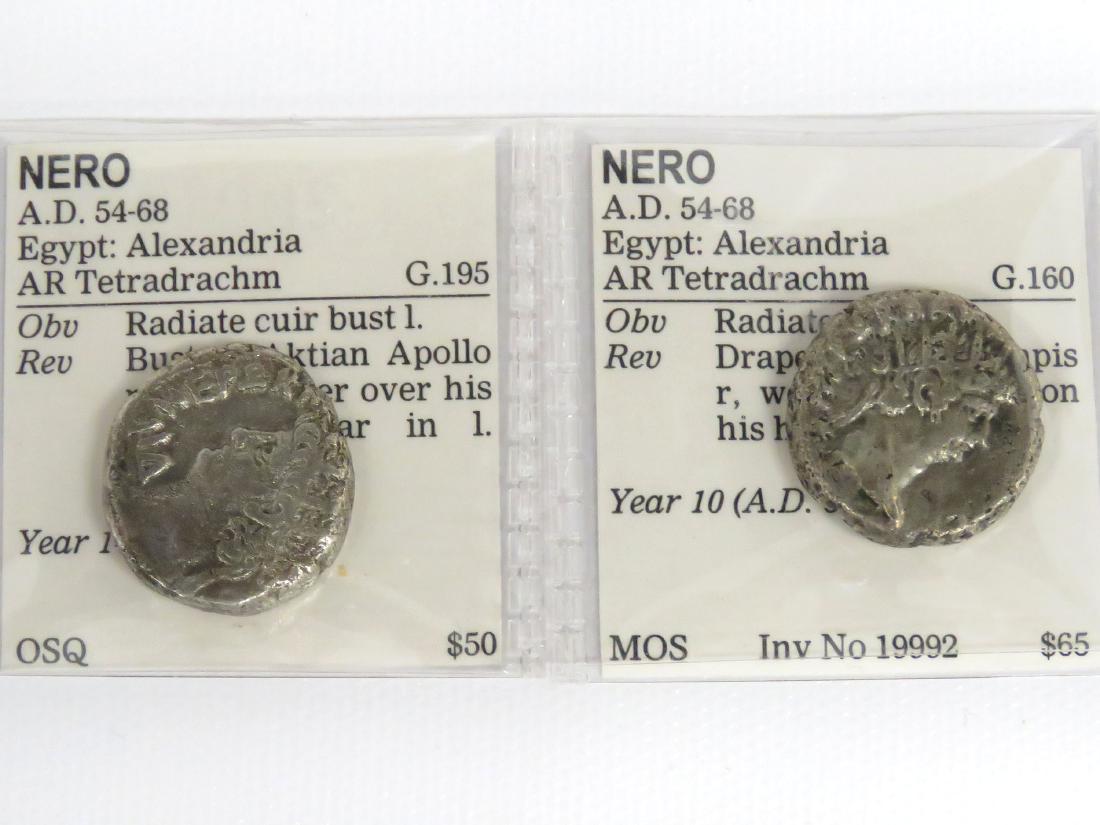 LOT (2) IMPERIAL ROMAN SILVER COINS (AD 54-68) (1 of 1)