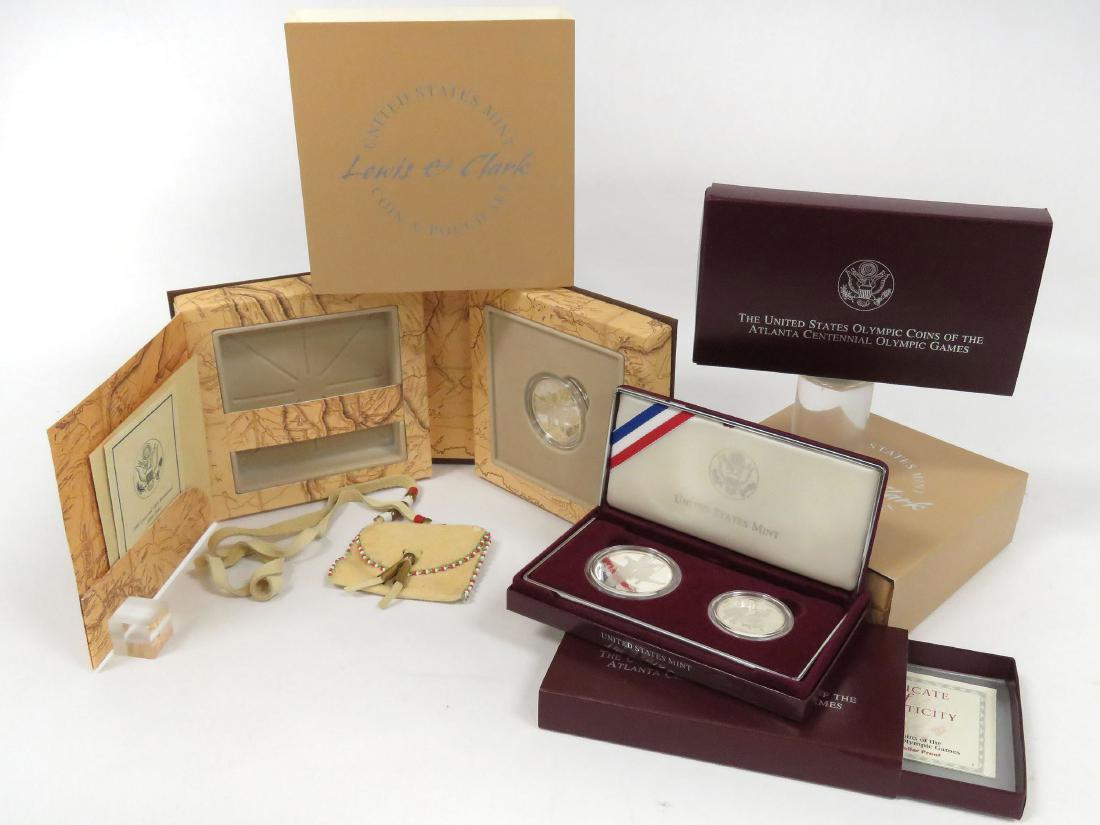 LOT (4) INCLUDING (2) 2004 LEWIS & CLARK PROOF SILVER (1 of 1)