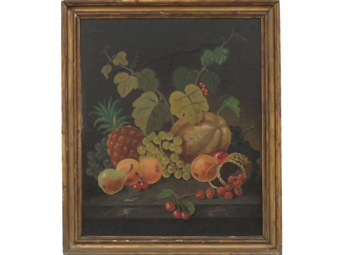 AMERICAN SCHOOL (19/20TH CENTURY) OIL ON CANVAS BOARD,: AMERICAN SCHOOL (19/20TH CENTURY) OIL ON CANVAS BOARD, SUMMER BOUNTY, UNSIGNED. 21 X 17"; FRAMED 24 X 20"