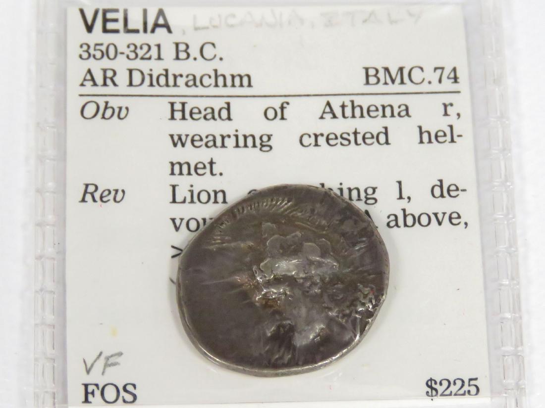 LUCANIA VELIA, AR DIDRACHM SILVER COIN (BC 350-321). (1 of 2)