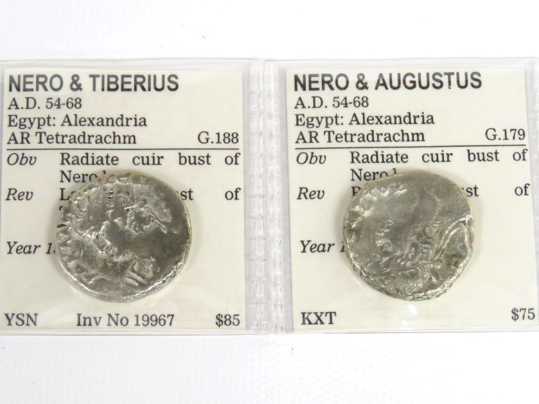 LOT (2) IMPERIAL ROMAN SILVER COINS (AD 54-68) (1 of 1)