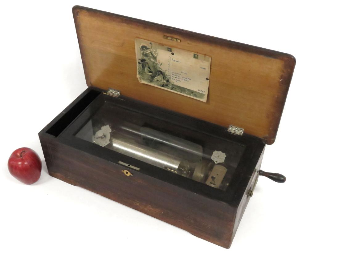 SWISS JACOTS 10 TUNE CASED MUSIC BOX, 19TH CENTURY. (1 of 4)