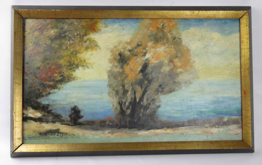 FRENCH SCHOOL (20TH CENTURY), OIL ON PANEL, COASTAL (1 of 3)
