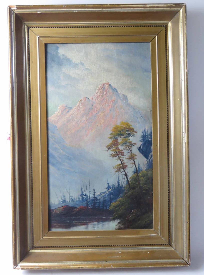 AMERICAN SCHOOL (19/20TH CENTURY), OIL ON ARTIST BOARD, (1 of 2)