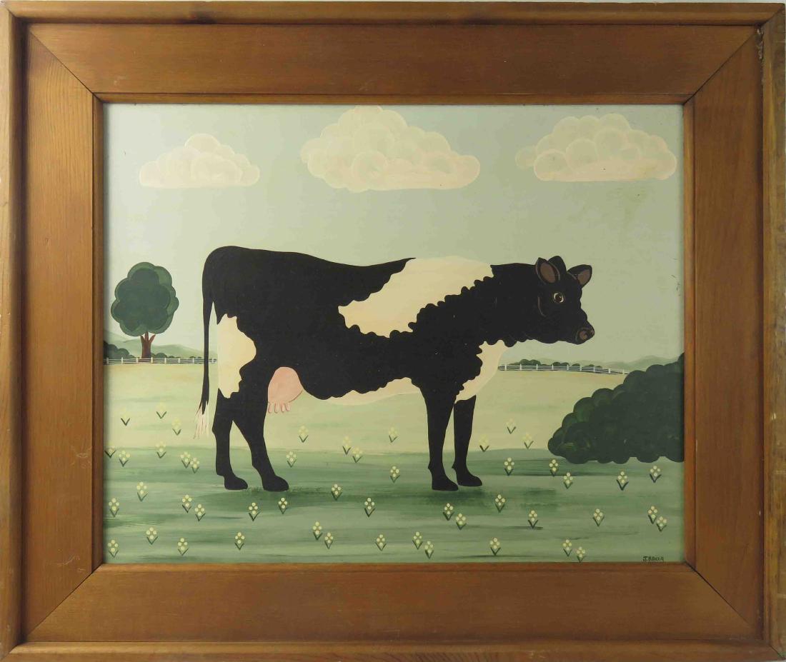 AMERICAN SCHOOL (20TH CENTURY) OIL ON PANEL, FOLK ART (1 of 1)