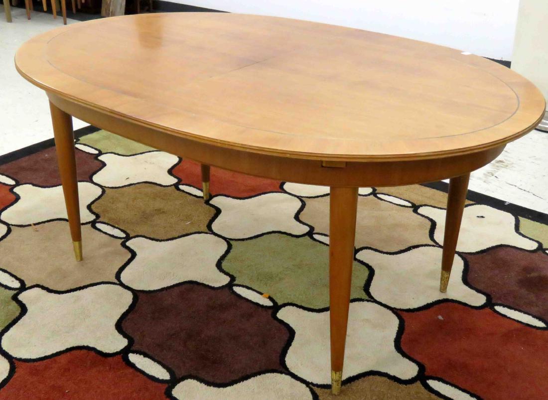 MID-CENTURY DESIGNER BRASS INLAY WALNUT EXTENSION (1 of 2)