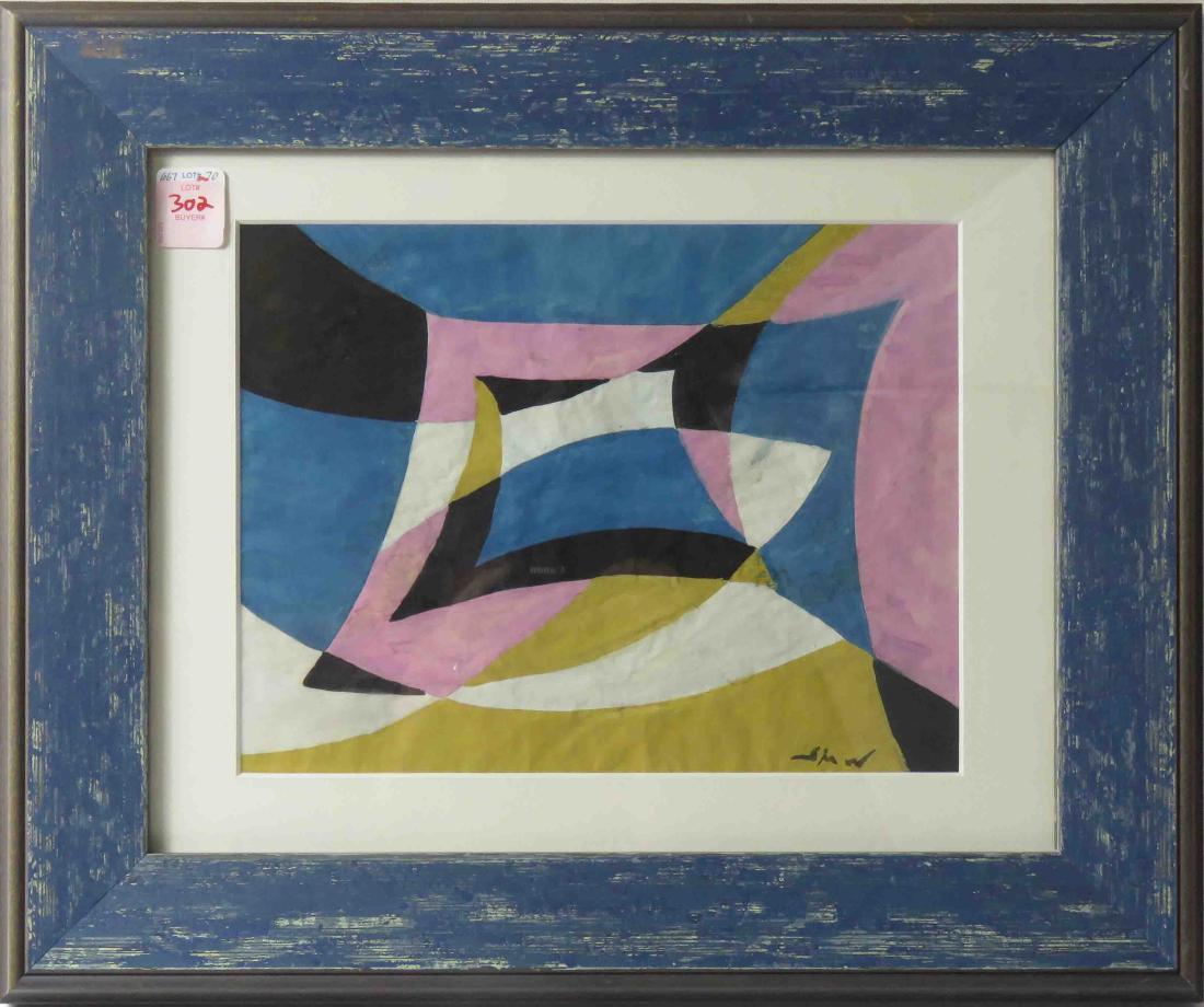 AMERICAN SCHOOL (20TH CENTURY), GOUACHE ON PAPER, (1 of 2)