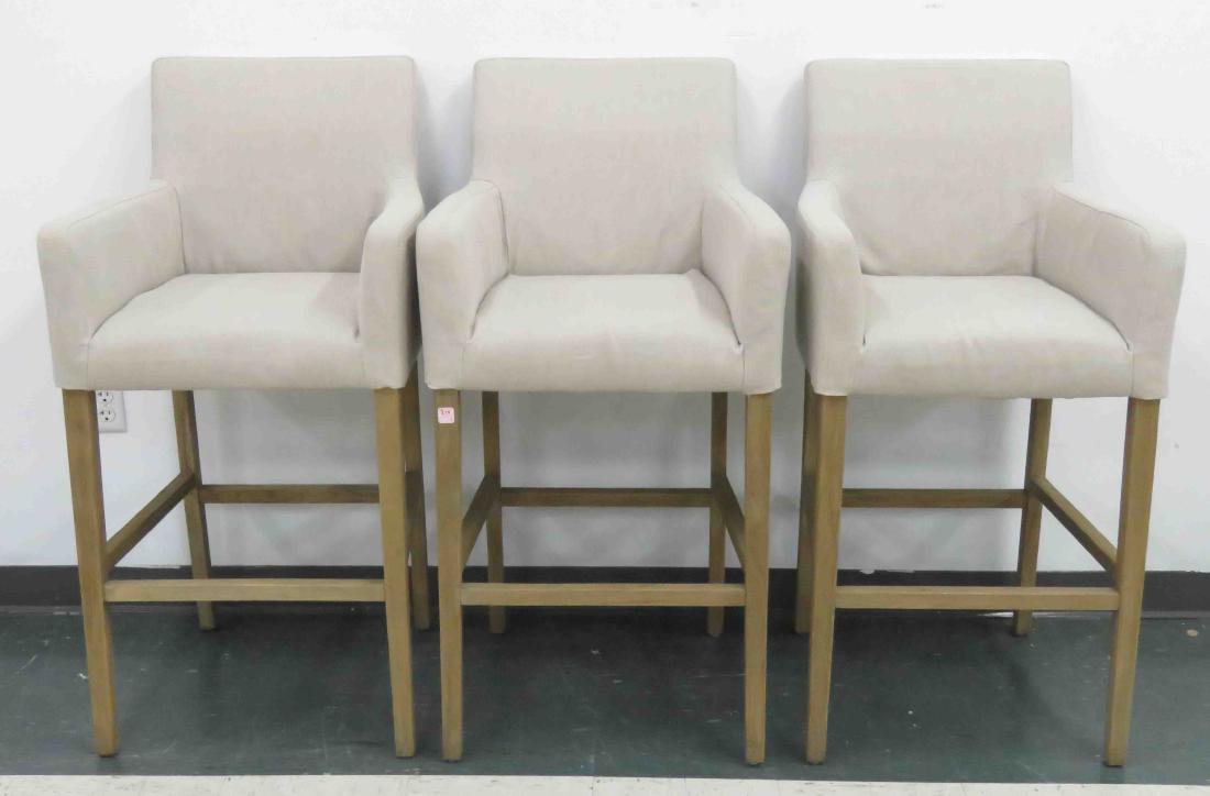 LOT (3) UPHOLSTERED BAR STOOLS (1 of 1)