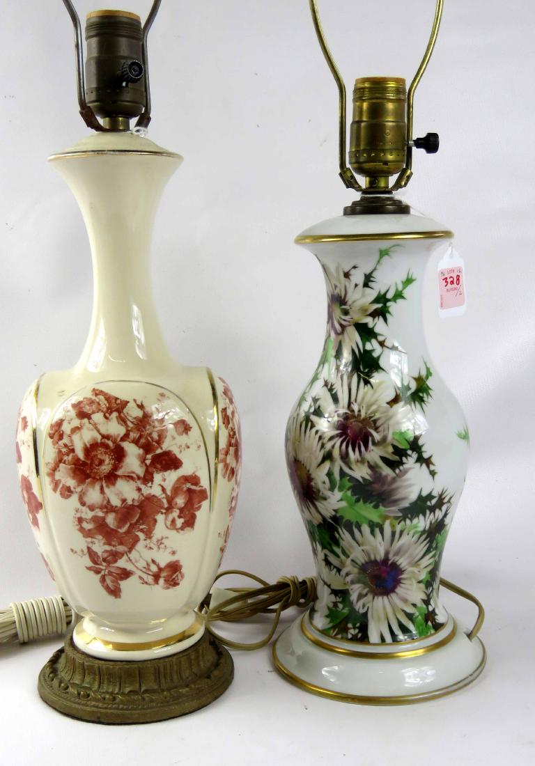 LOT (2) LAMP BASES INCLUDING ROSENTHAL DECORATED (1 of 1)