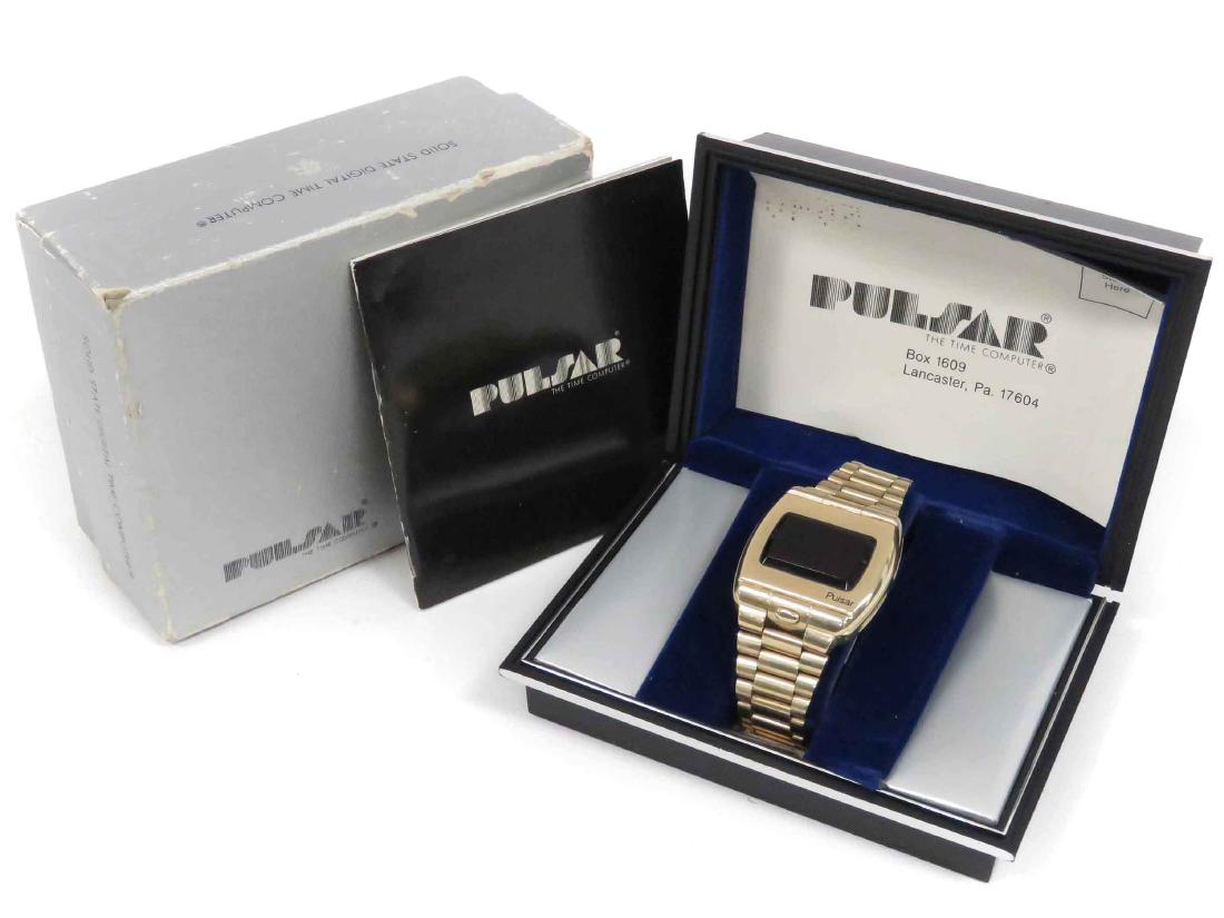 VINTAGE HAMILTON/PULSAR 14K TIME COMPUTER QUARTZ (1 of 3)