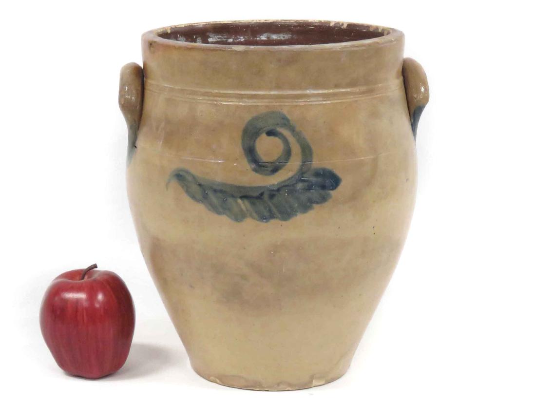 NORTH EASTERN OVOID DECORATED STONEWARE JAR, UNSIGNED, (1 of 3)