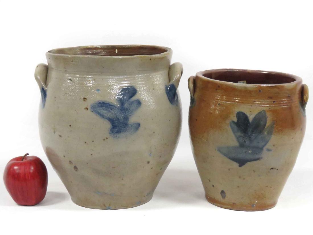 LOT (2) NORTHEASTERN DECORATED STONEWARE, UNSIGNED, (1 of 3)