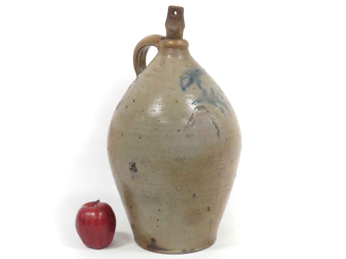 NORTH EASTERN OVOID DECORATED STONEWARE JUG, UNSIGNED, (1 of 3)