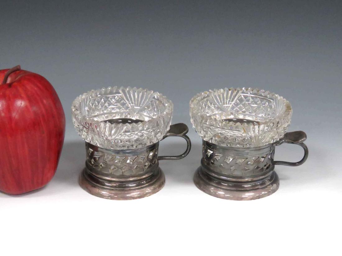 PAIR CHRISTOFLE SILVERPLATE AND CUT CRYSTAL OPEN MASTER (1 of 4)