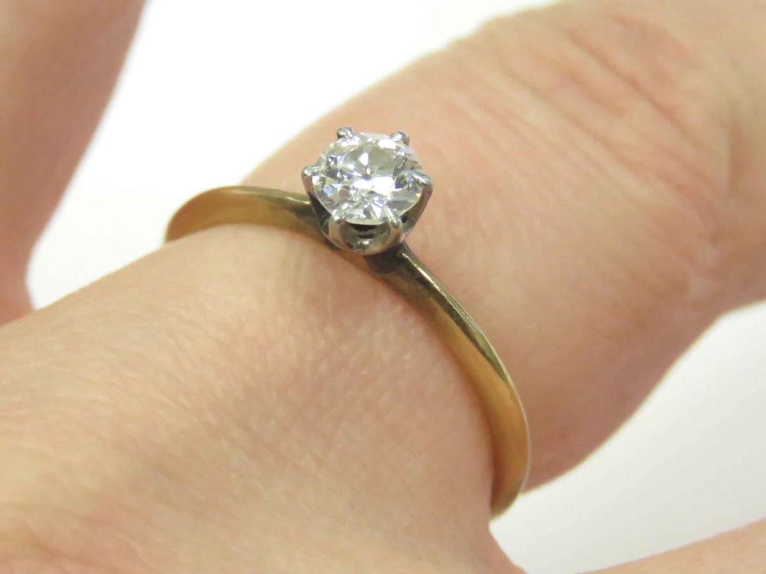 WHITE AND YELLOW GOLD (TESTS 14K) DIAMOND ENGAGEMENT (1 of 4)