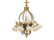 FRENCH STYLE PARTIAL GILT BRONZE FIGURAL CHANDELIER