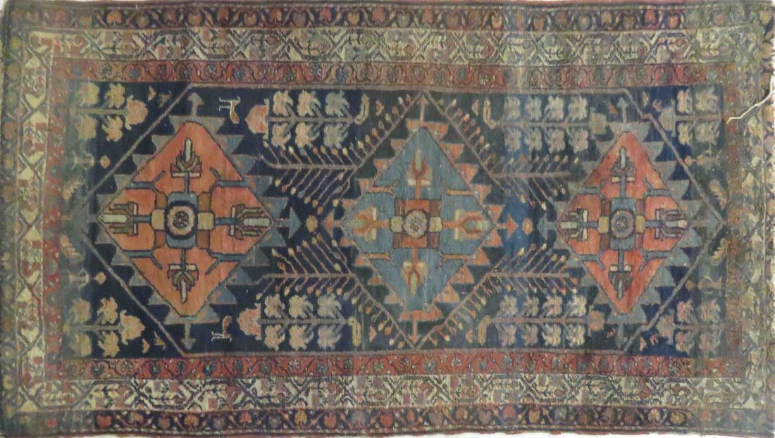 ANTIQUE CENTRAL PERSIAN RUG. 2'6 X 6'3" (1 of 1)