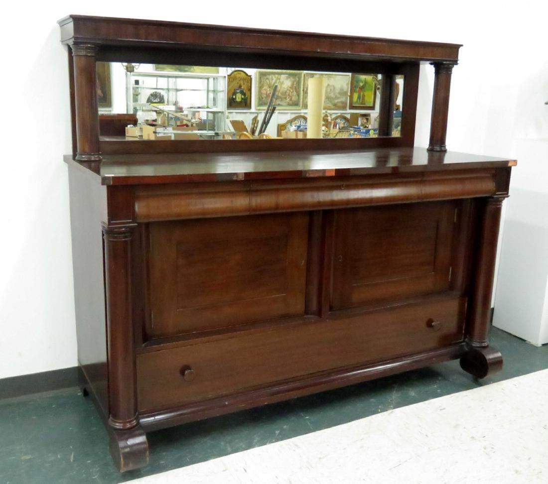 EMPIRE STYLE MAHOGANY SIDEBOARD. HEIGHT 56 1/2"; WIDTH (1 of 1)