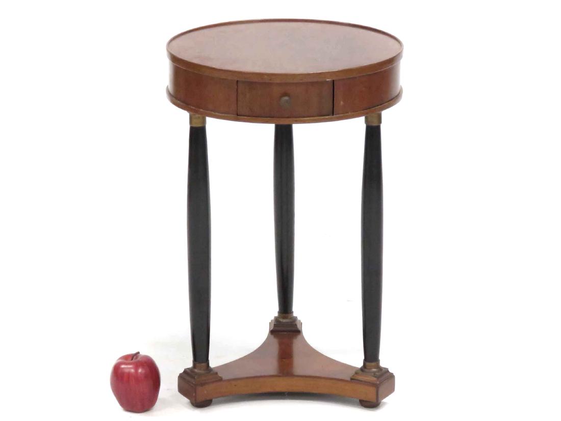 FRENCH EMPIRE STYLE SATINWOOD SINGLE-DRAWER STAND. (1 of 2)