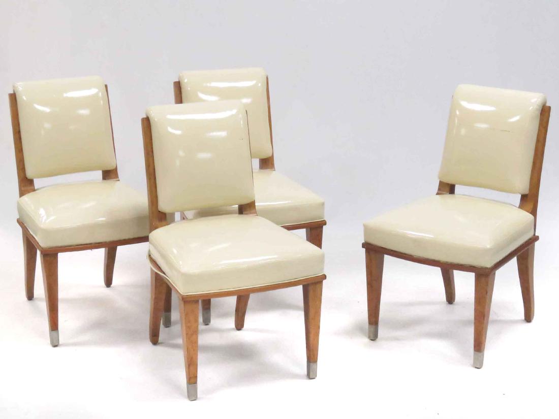 SET (4) ART DECO BIEDERMEIER MODERN BIRDSEYE MAPLE SIDE (1 of 15)