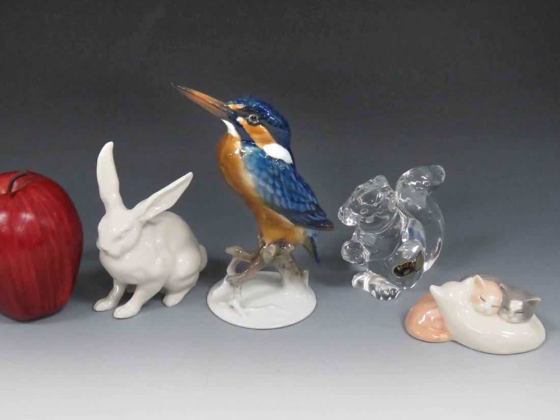 LOT (4) PORCELAIN & GLASS ANIMAL/BIRD FIGURES INCLUDING (1 of 4)