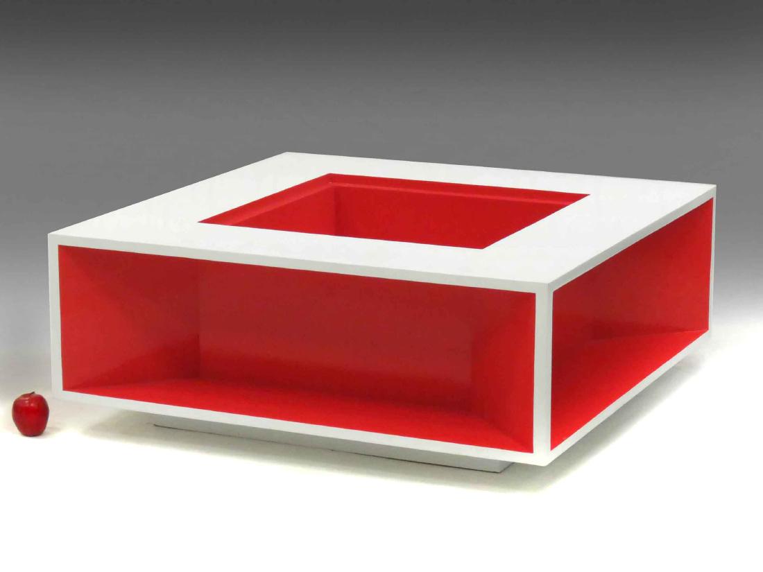 CHRISTOPHER COLEMAN DESIGN LACQUERED COCKTAIL TABLE. (1 of 2)