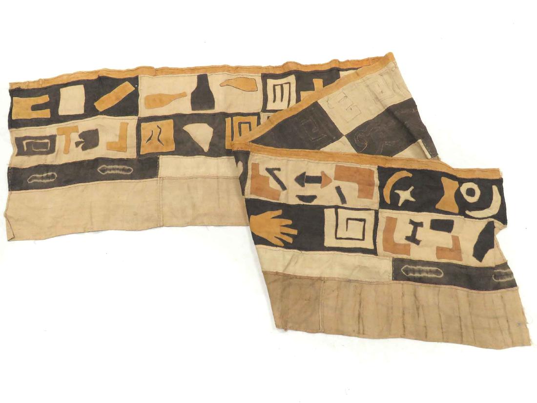 KUBA, D.R.C., NGEENDE APPLIQUE DANCE SKIRT. 28 X 12' (1 of 3)