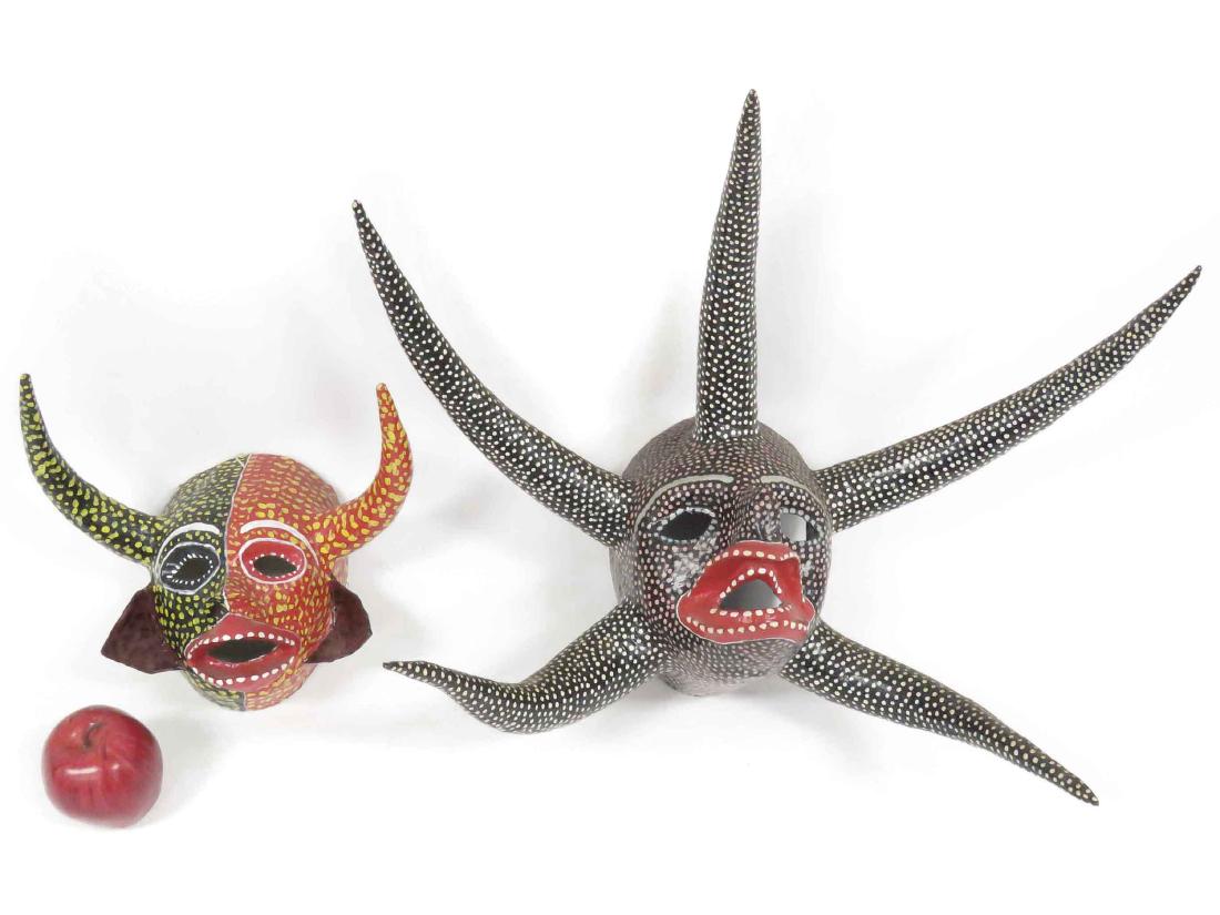 Puerto Rican Painted Papier Mache Vejigante Mask
