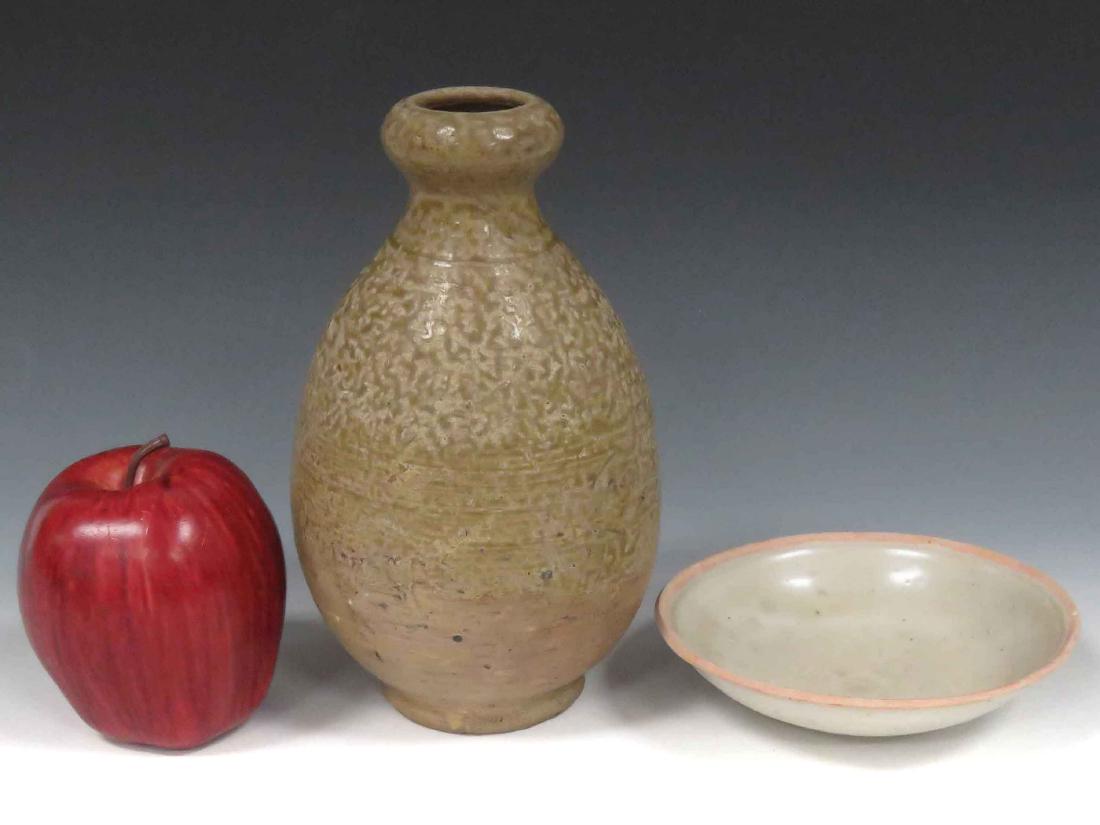 LOT (2) CHINESE INCLUDING SONG CERAMIC CELADON BOWL, (1 of 3)