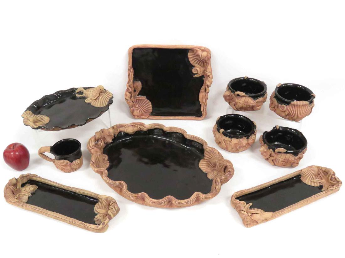 LOT (10) CHARLESTOWNE PORCELAIN POTTERY ITEMS INCLUDING (1 of 5)