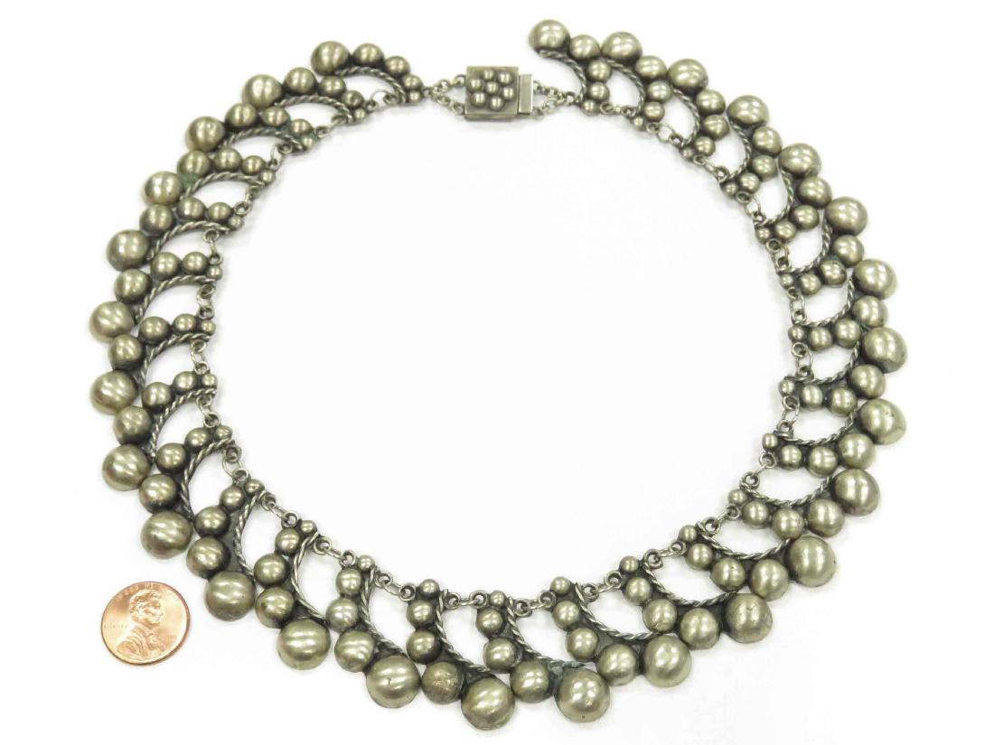 MEXICAN GRADUATED DOME DESIGN NECKLACE WITH BOX CLASP, (1 of 4)