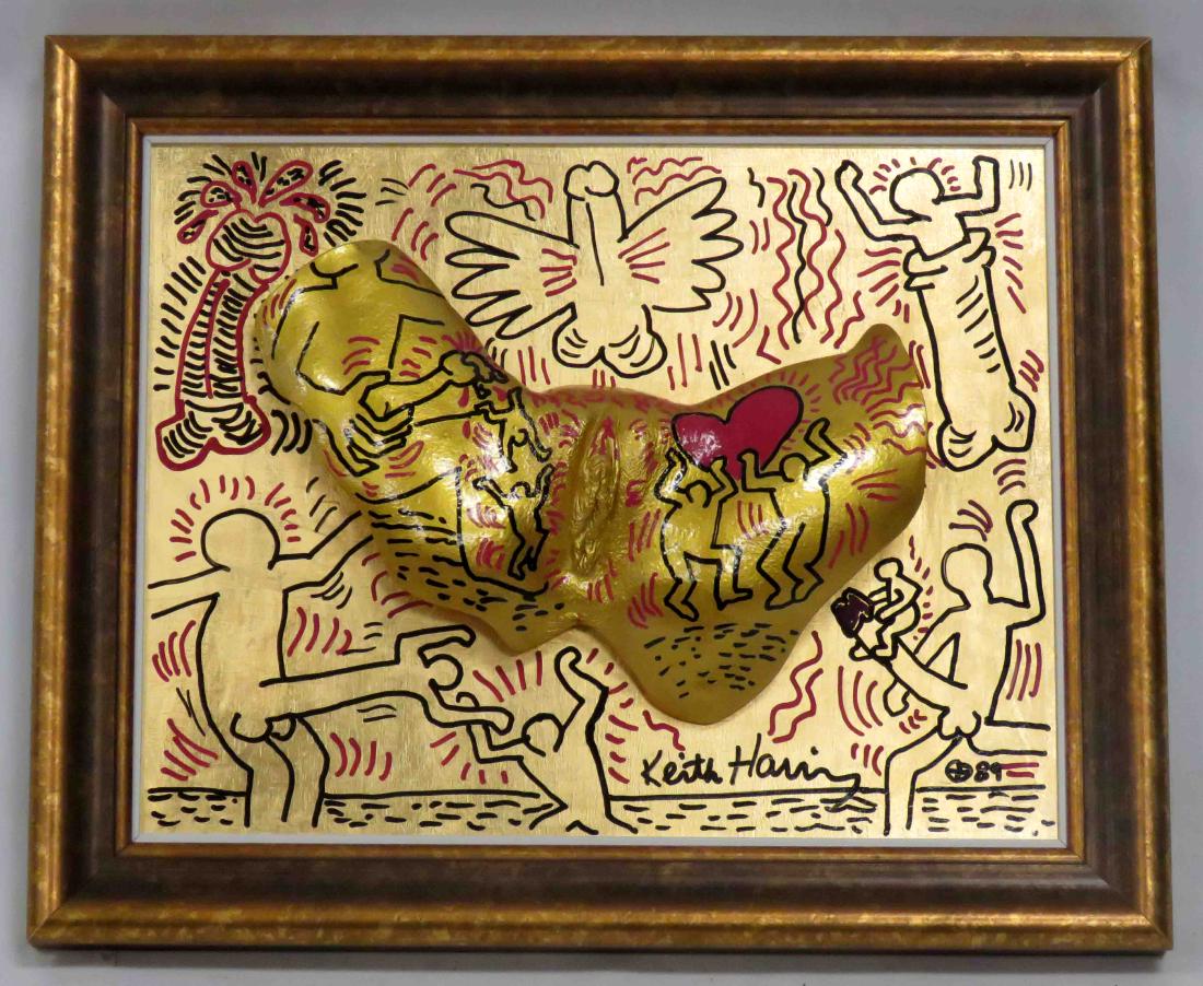 AMERICAN SCHOOL (20TH CENTURY), GILDED RELIEF LIFE CAST (1 of 3)