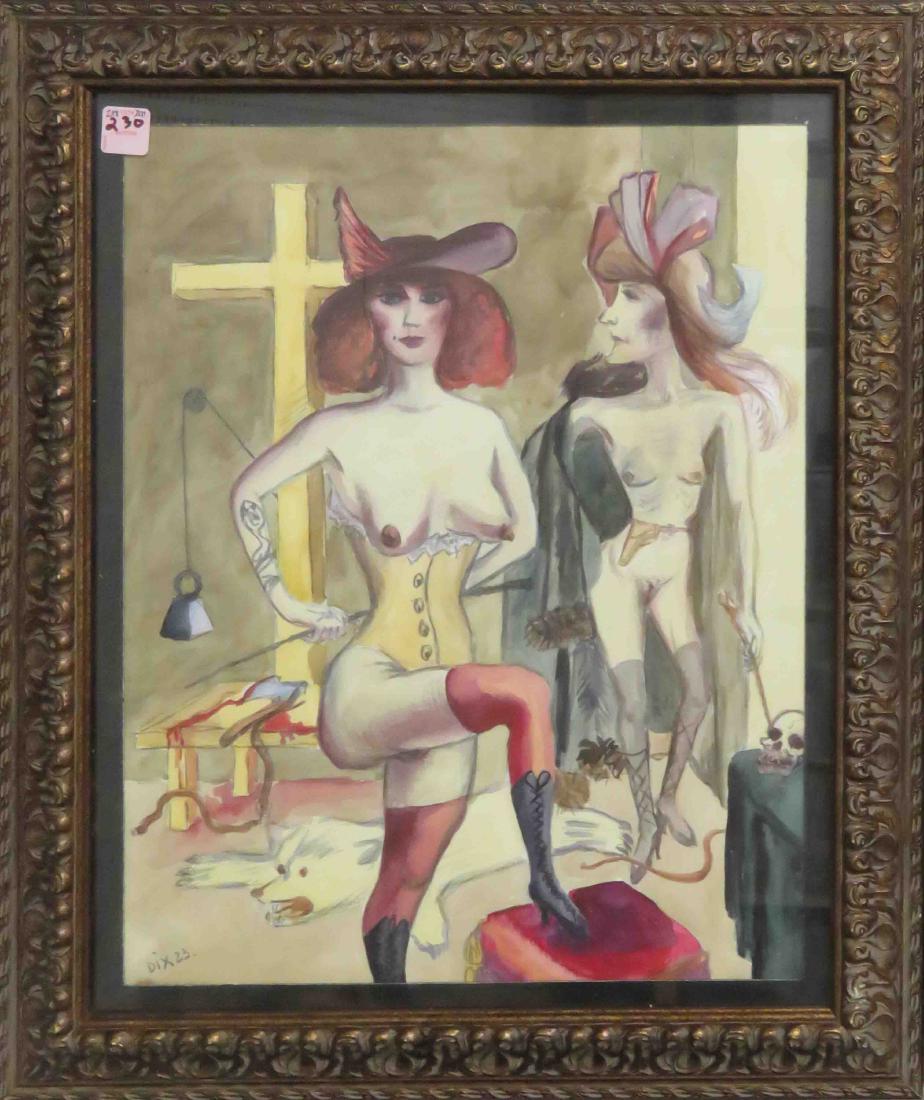 GERMAN SCHOOL (20TH CENTURY), WATERCOLOR, DOMPTEUSES, (1 of 2)