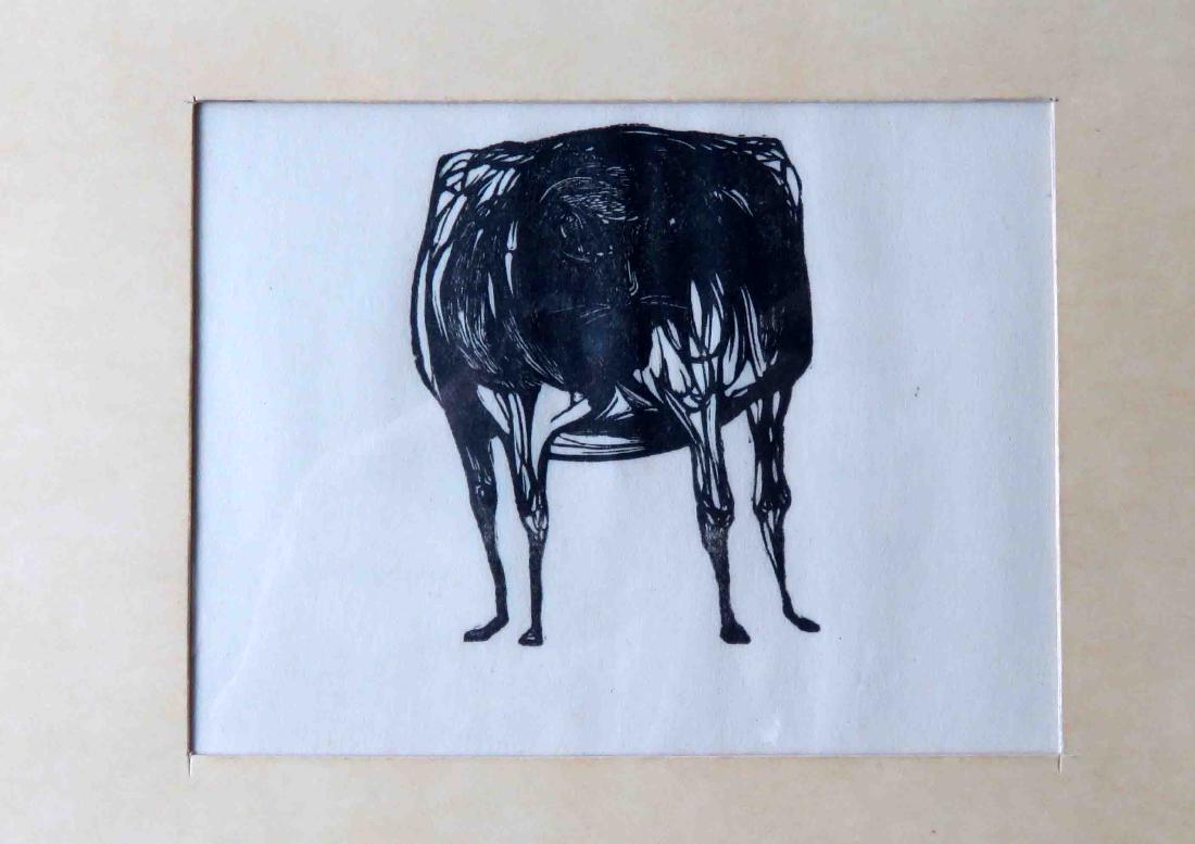 LEONARD BASKIN (AMERICAN 1922-2000), WOOD ENGRAVING (1 of 2)