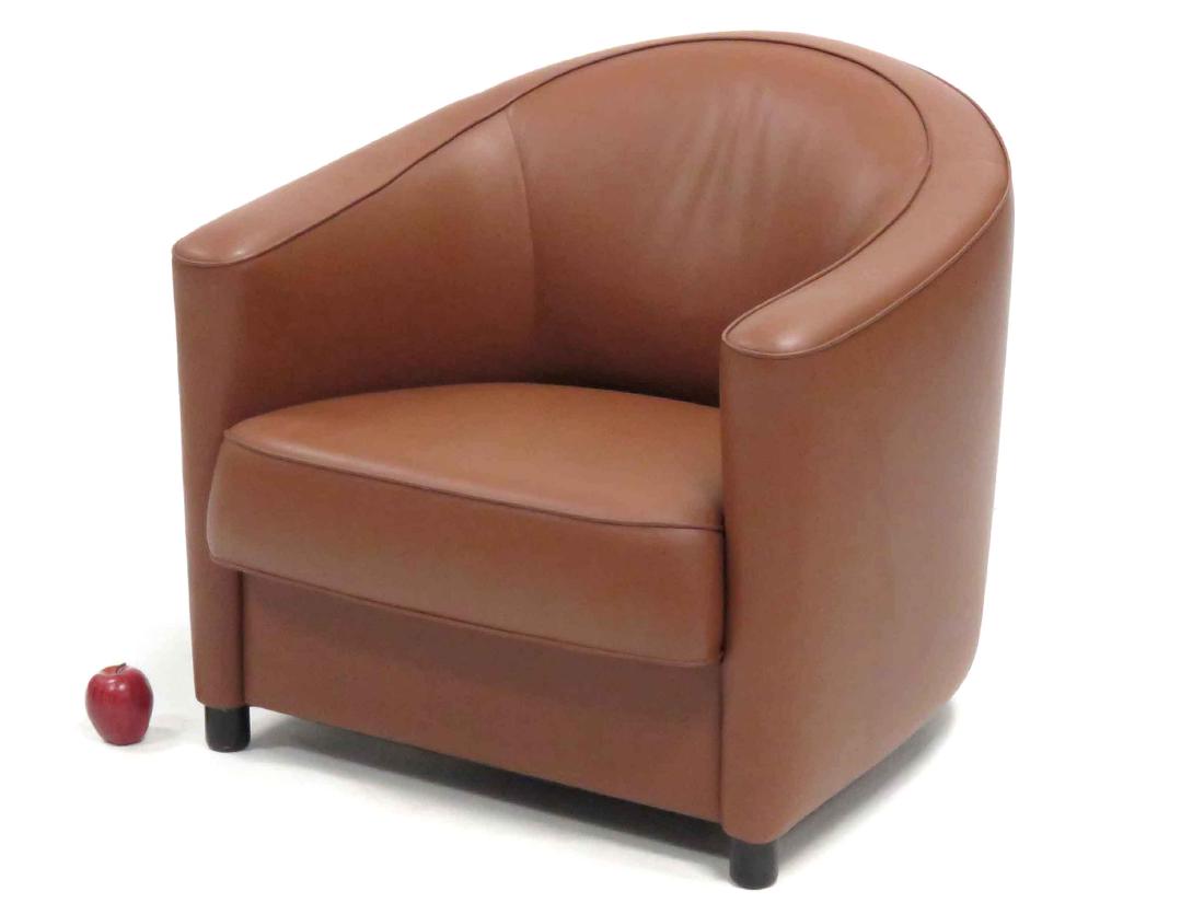 BRAYTON INTERNATIONAL BROWN LEATHER CLUB GRANDE LOUNGE (1 of 3)